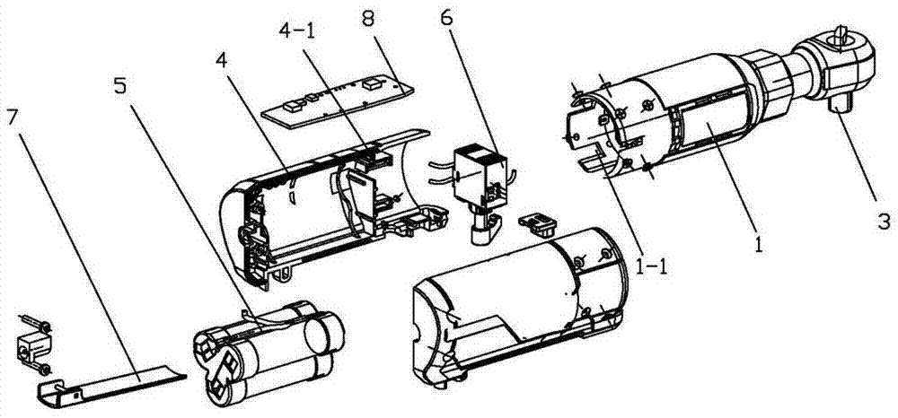 电动棘轮扳手充电线路图，电动棘轮扳手电池拆解-第3张图片-ZBLOG
